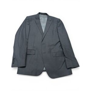Tiglio Luxe Italian Made Novello Suit Jacket 40R Super 150s Wool Charcoal Blazer